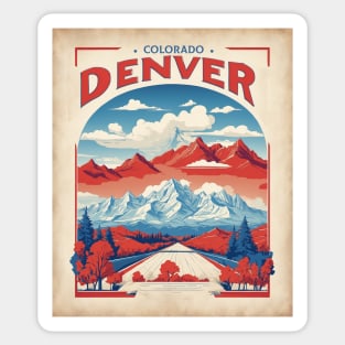 Denver Colorado United States of America Tourism Vintage Poster Sticker